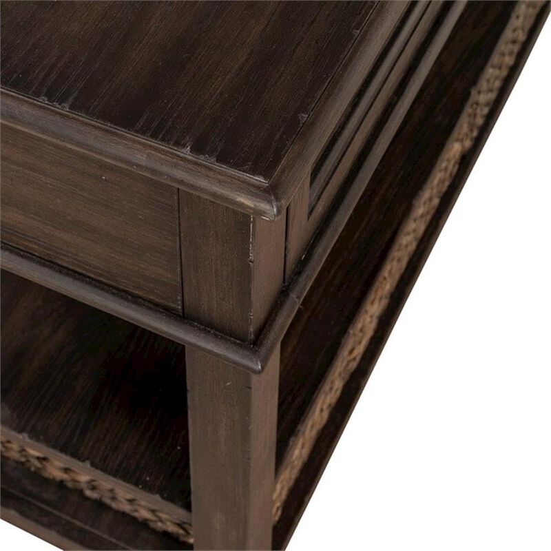 Liberty Furniture Mill Creek 2 Drawer Sofa Table in Peppercorn image number 3