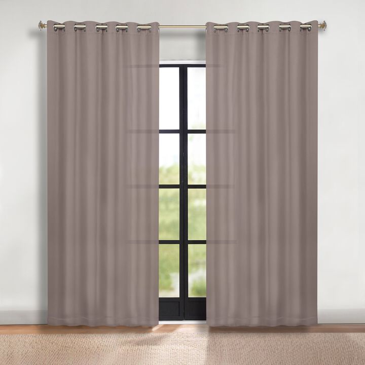 Modern Solid Blackout Curtain Panels Set of 2 Room Darkening Drapes
