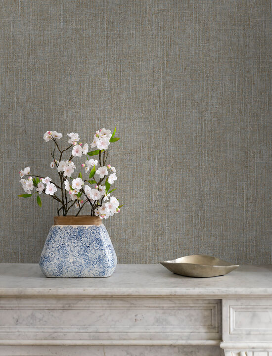Glenburn Neutral Woven Shimmer Wallpaper