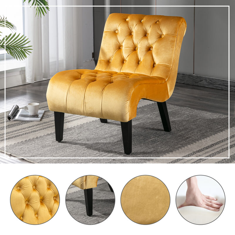 Mulpgo Velvet Accent Chair image number 3