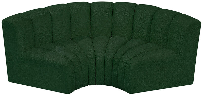 Meridian Furniture Arc Green Boucle Fabric Modular Sofa image number 3