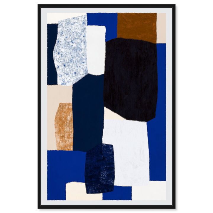 Deep Navy Abstract Canvas Print by Art Remedy