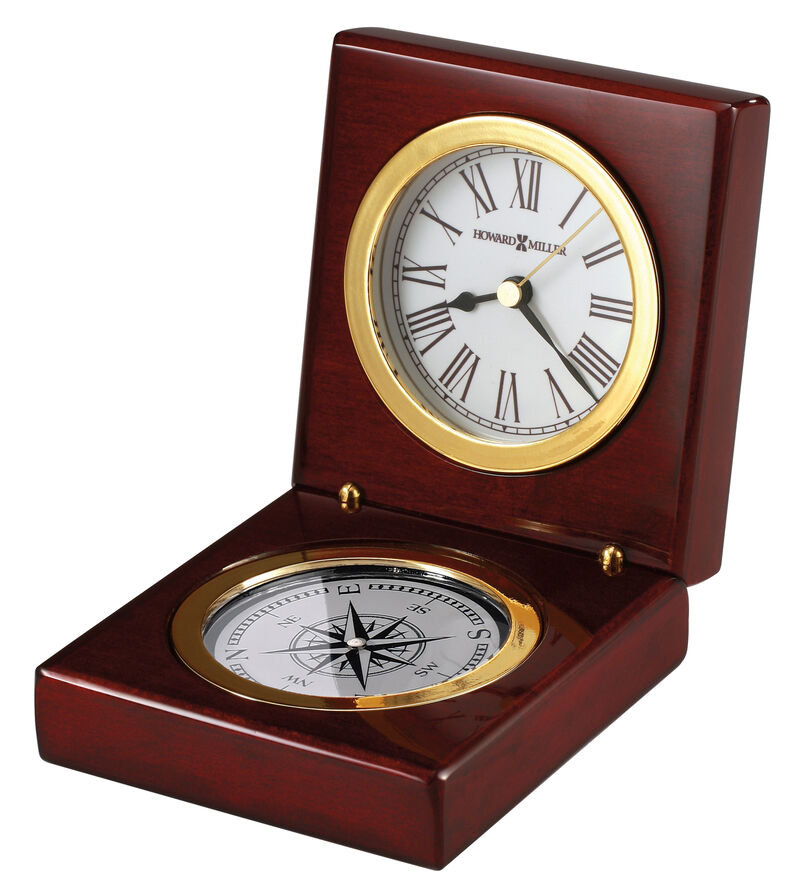 Howard Miller 645730 Howard Miller Pursuit Tabletop Clock 645730 Rosewood image number 0