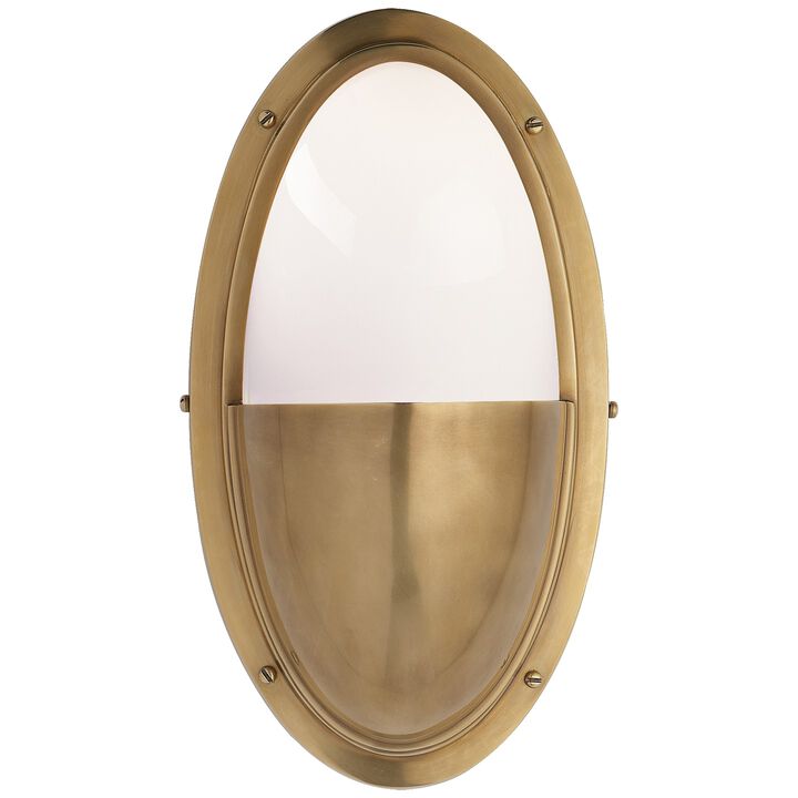 Pelham Oval Light in Antique Brass
