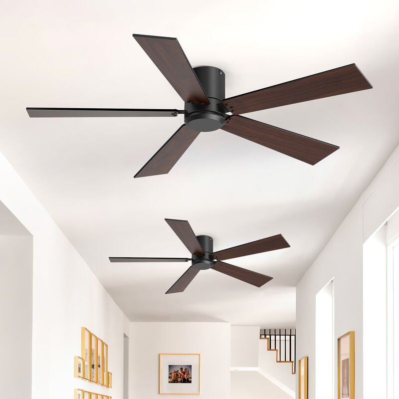 Breezary 2-Pack 42" Ceiling Fan No Light, 5 Blade, 6 Speed DC Motor, Reversible, Quiet Flush Mount, Remote Control image number 9