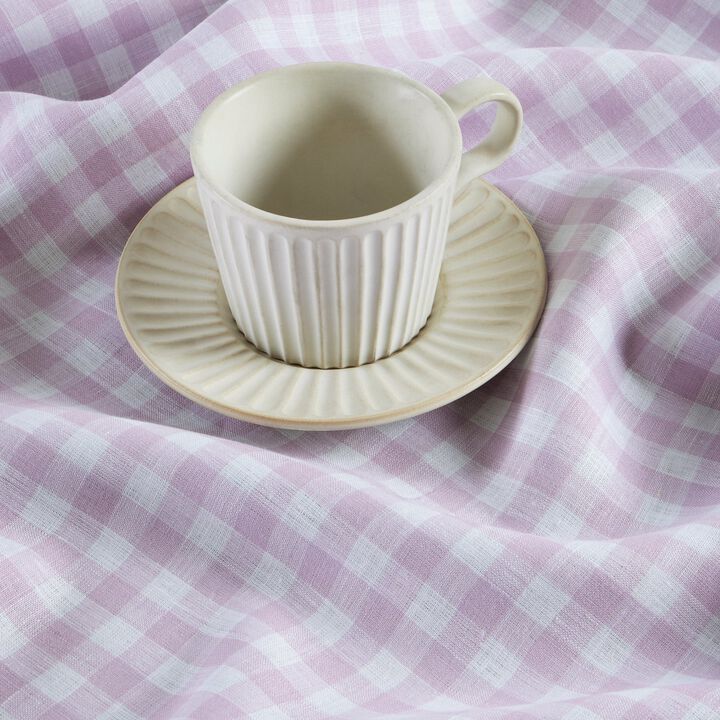 Solino Home 100% Pure Linen Tablecloth - Gingham Check
