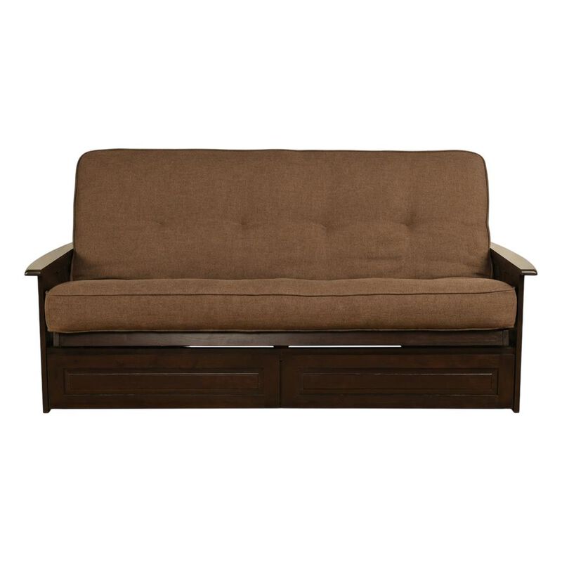 Phoenix Frame-Espresso Finish-Linen Cocoa Mattress-Storage Drawers image number 0