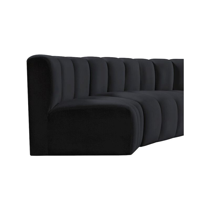 Meridian Furniture Arc Black Velvet Modular Sofa