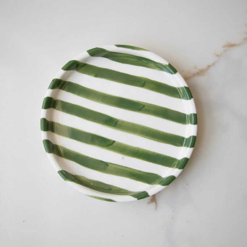 Simple Striped Ceramic Plate image number 0