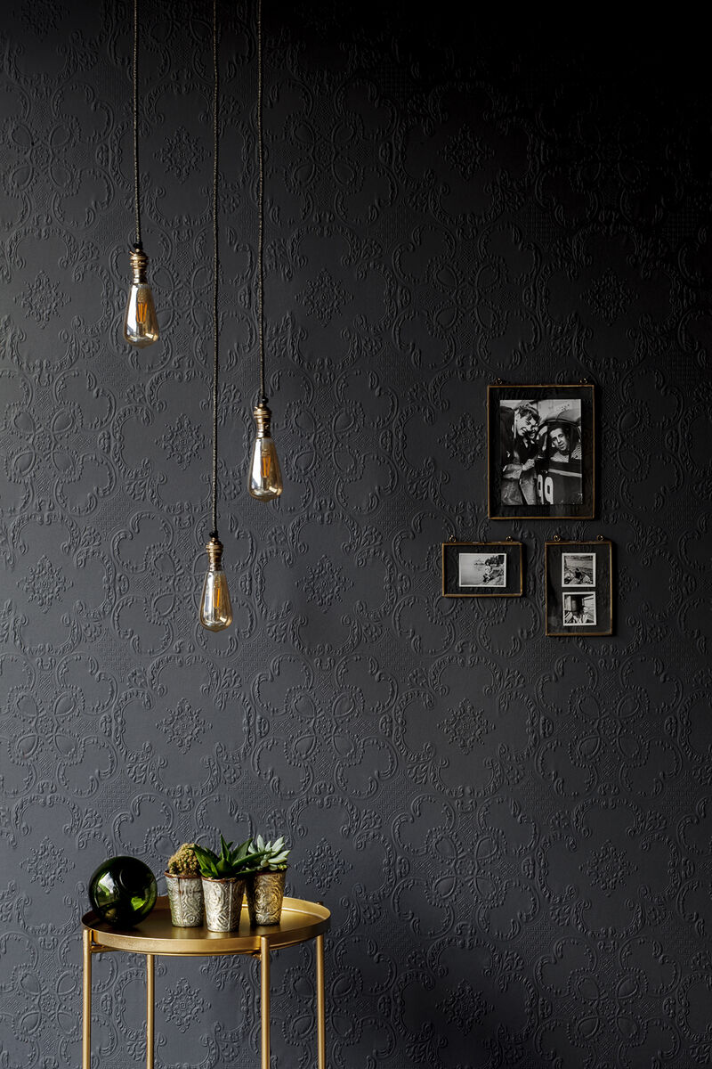 Alfred White Paintable Supaglypta Wallpaper image number 2