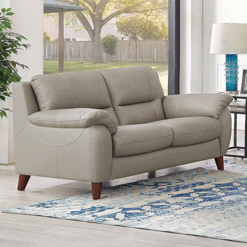 Lara Top Grain Leather Loveseat