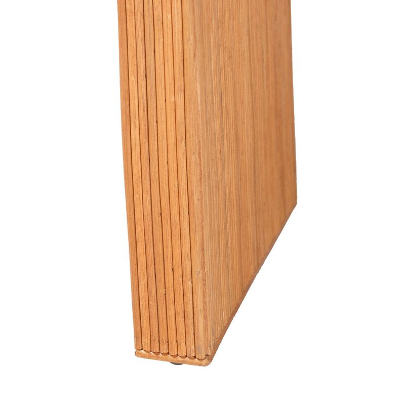 bali & pari Eilis Bohemian Light Honey Fluted Rattan Waterfall Console Table