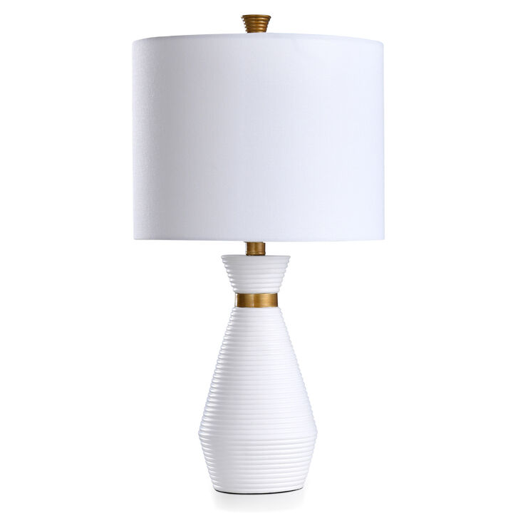 White & Brass Table Lamp