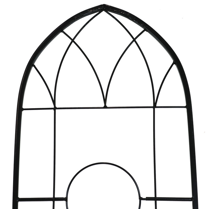Sunnydaze 2-Piece Arched Wall Trellis with Flowerpot Supports
