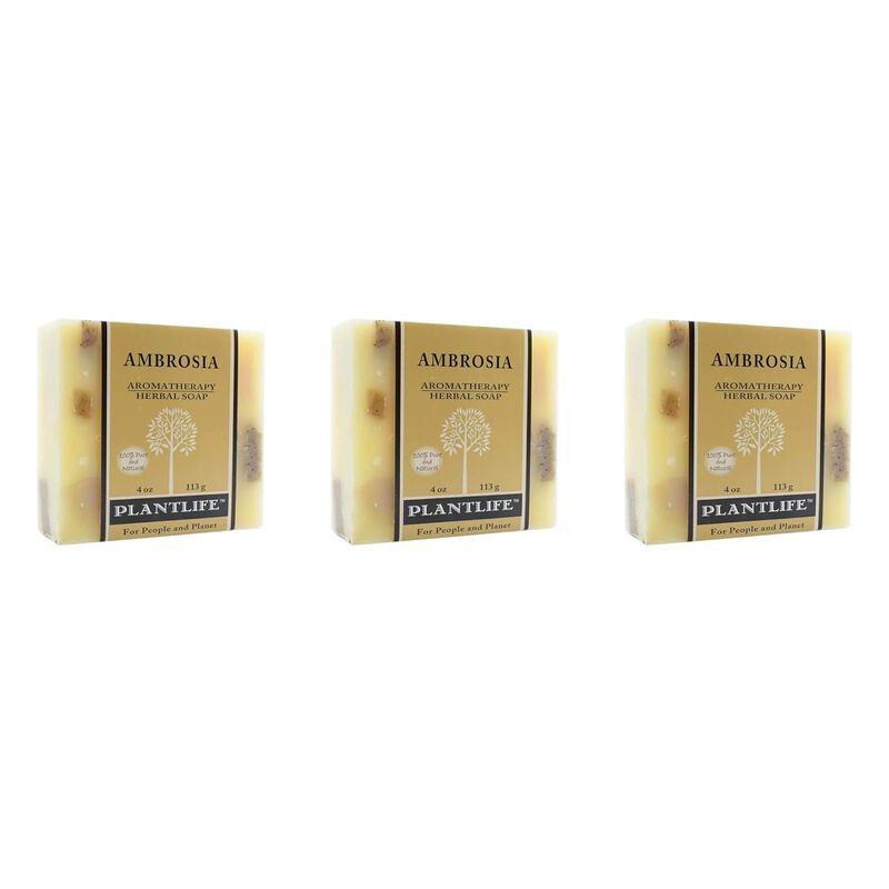Plantlife Bar Soap - Ambrosia 3 Pack image number 1