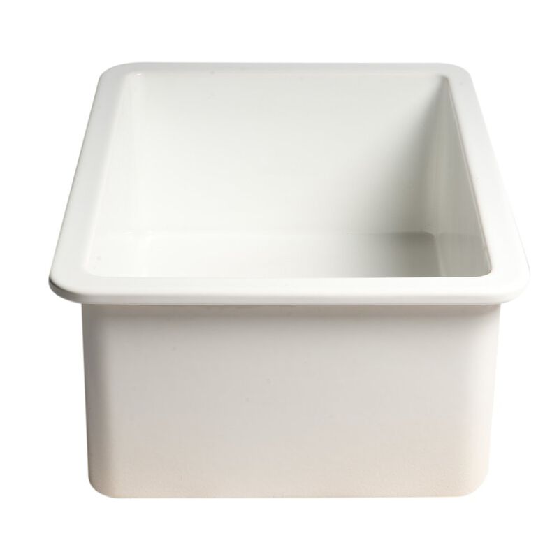 ALFI brand White 27 x 18 Fireclay Undermount / Drop In Firelcay Kitchen Sink