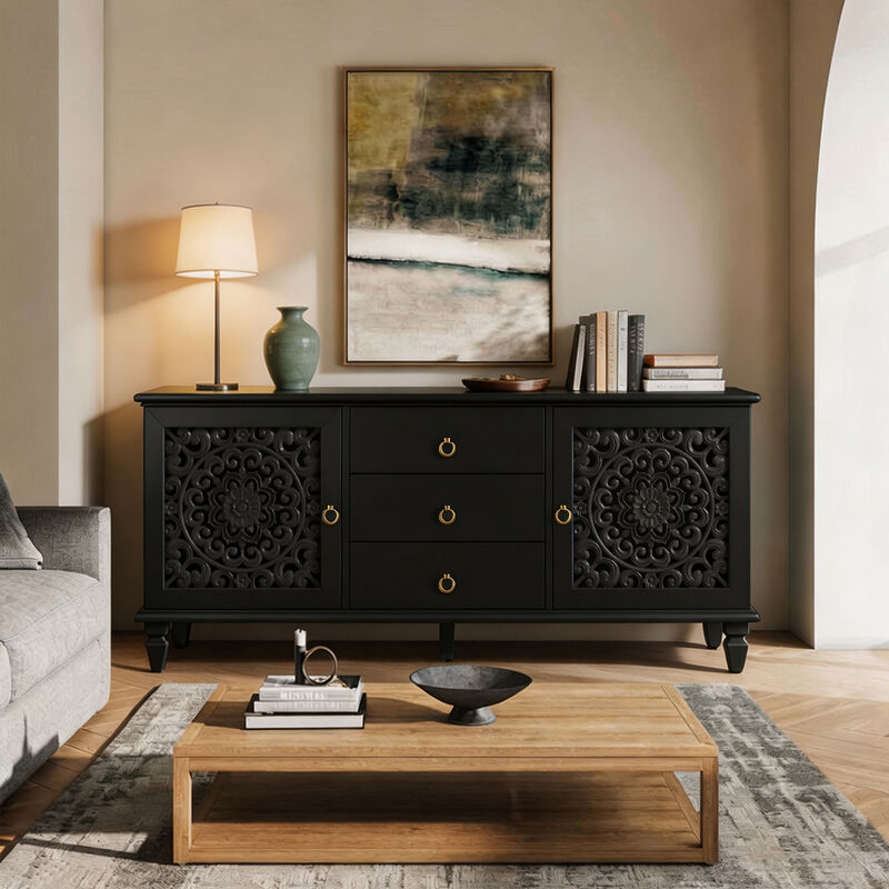 Zuggor Retro TV Stand Sideboard image number 1