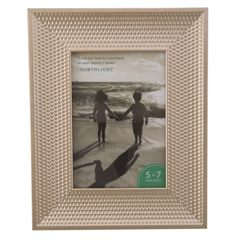 5" x 7" Champagne Gold Honeycomb Rectangular Photo Frame 10.25"