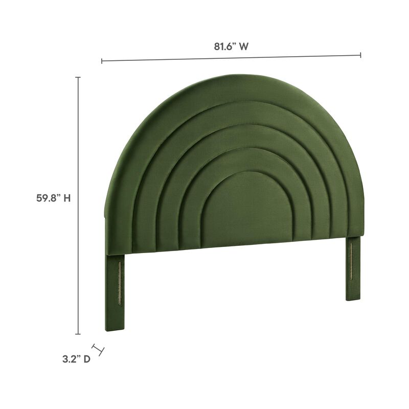 Solana Arched Performance Velvet King Headboard image number 2
