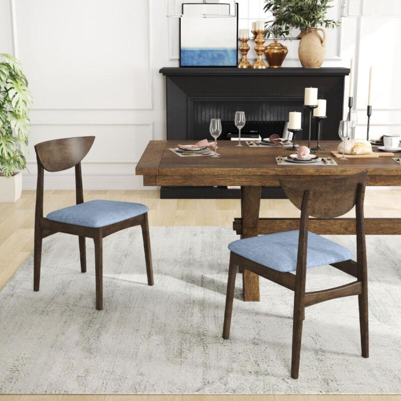 Hivvago Wooden Dining Chair Set of 2 with Rubber Wood Leg