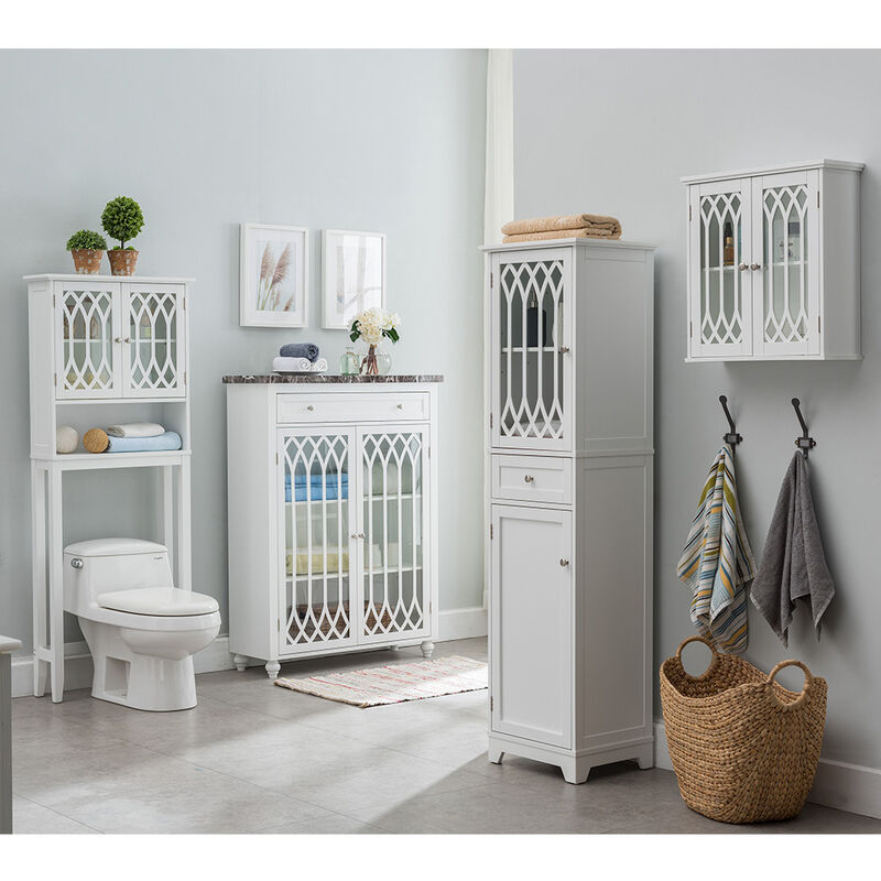 Kings Brand Furniture – Newberry Free Standing Bathroom Storage Cabinet, White