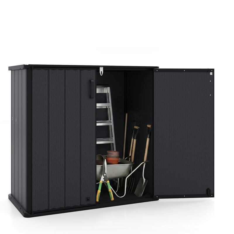 Outdoor 23.5 Cu.ft All Weather Storage Box with Floor and Lockable Door for Patio Organization image number 5
