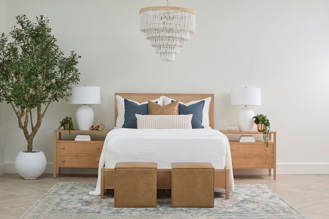Highland Open Shelf 2-Drawer Nightstand
