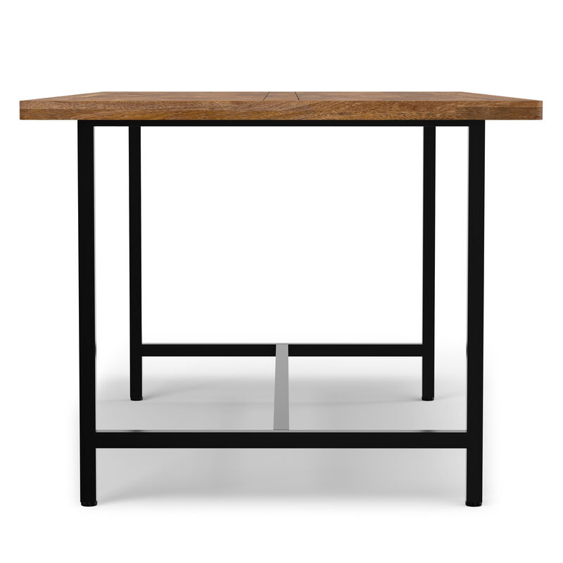 Campbell 72 inch x 36 inch Rectangle Modern Industrial Dining Table in Burnt Wax image number 4