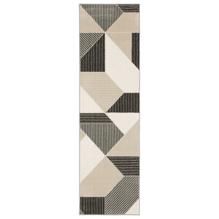 HomeRoots Geometric Runner Rug