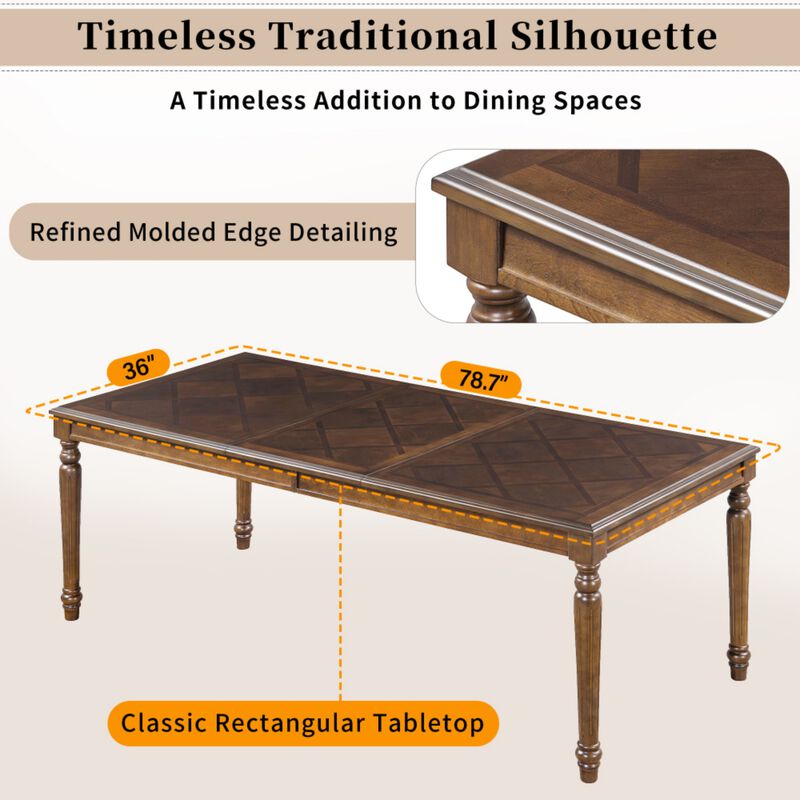 Stran Traditional Rectangular Dining Table image number 6
