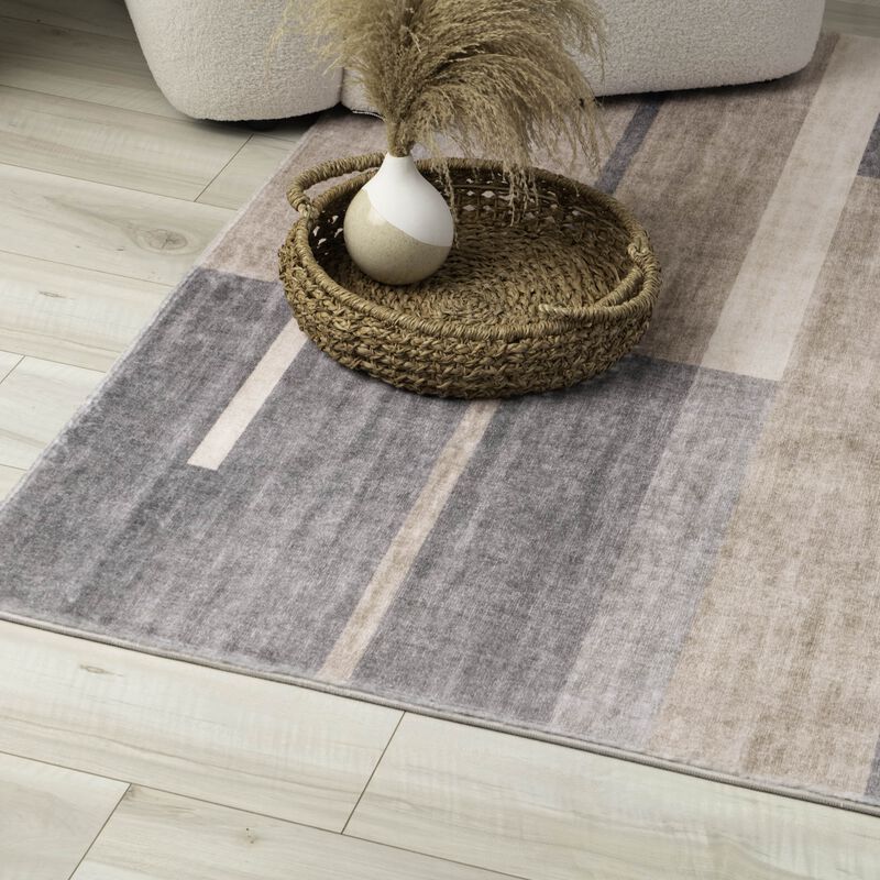 Rug Branch Milan Contemporary Geometric Brown Grey Indoor Area Rug