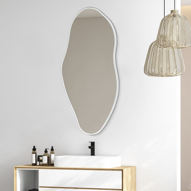 Everly Large Irregular Framed Decorative Wall Mirror