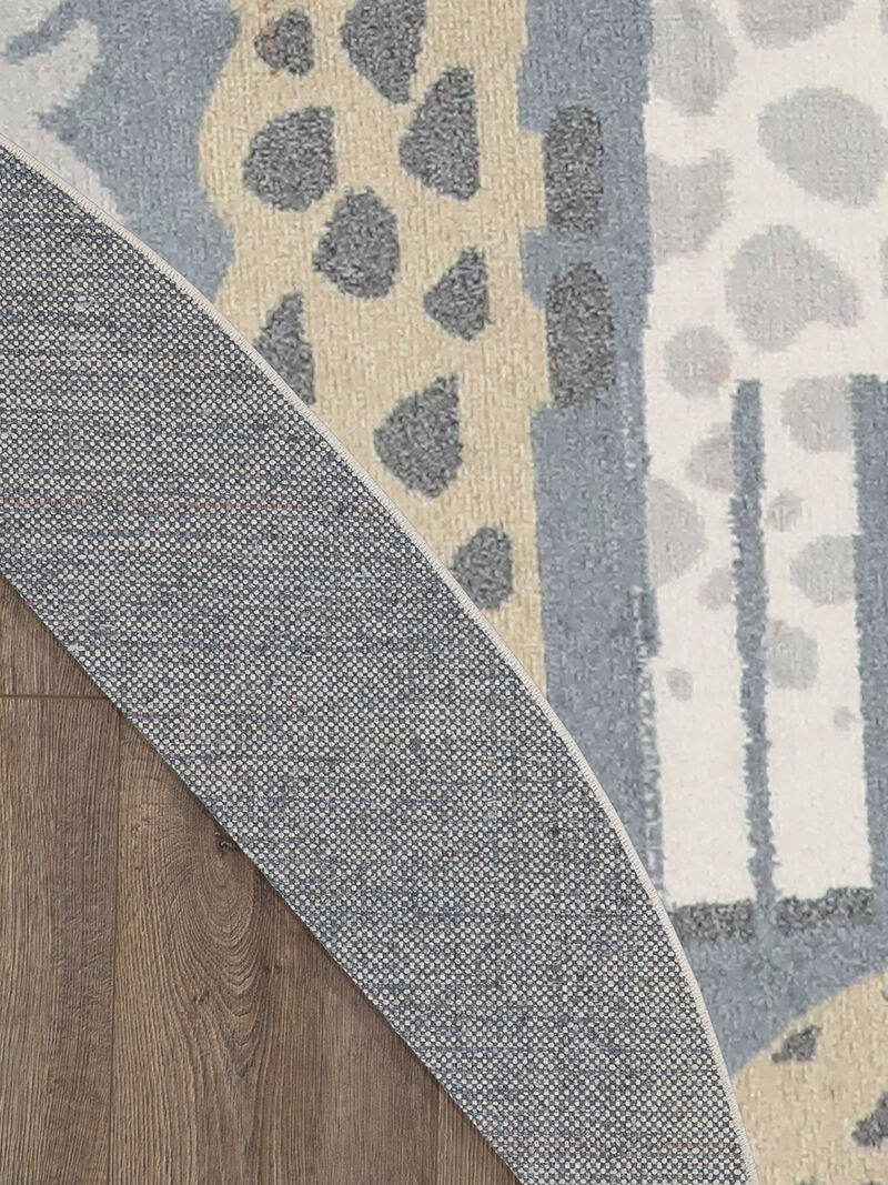 Astra Machine Washable ASW01 Multicolor 7'10" Round Rug