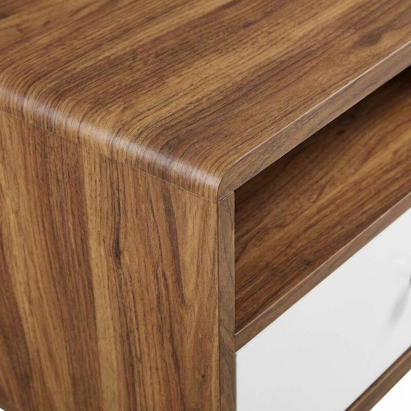 Wooden Wall Mount Nightstand with Sleek Design and Compact Size image number 4