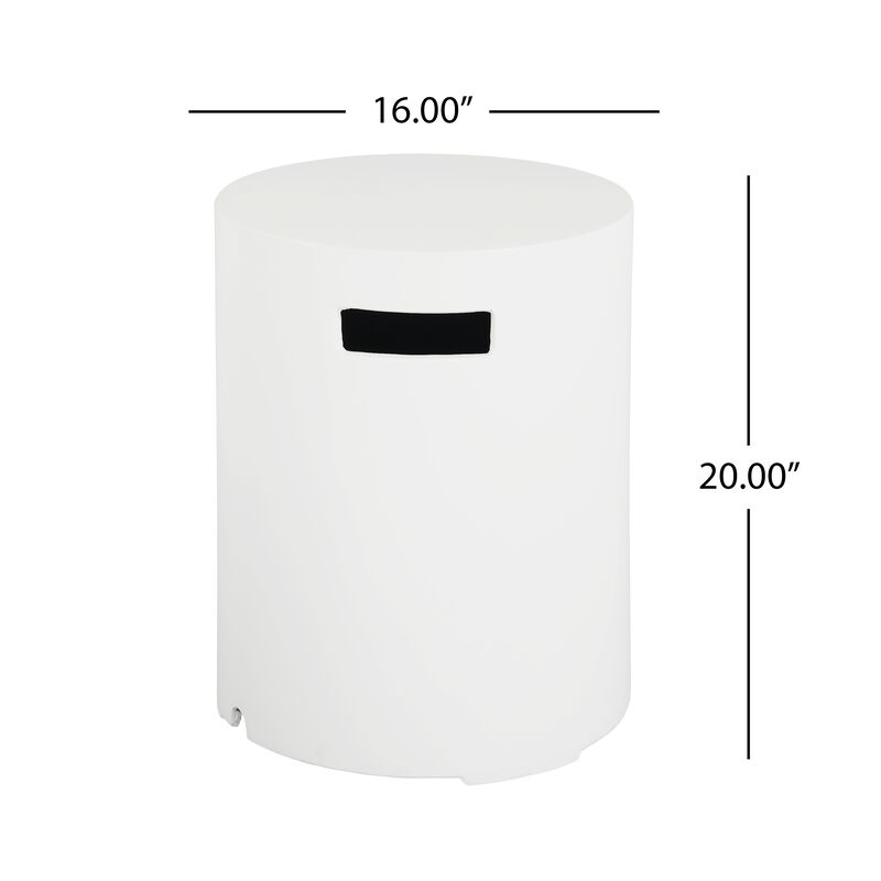 Christopher Knight Home Garrick Outdoor Round Lightweight Concrete Propane Tank Cover image number 2