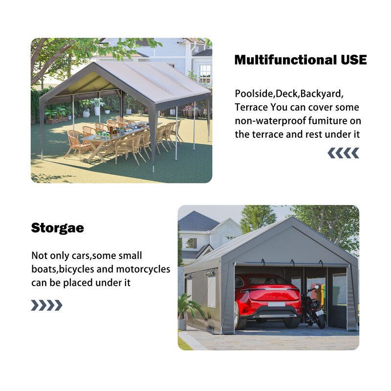 13'x20' Canopy with 2 Roll-Up Doors image number 8