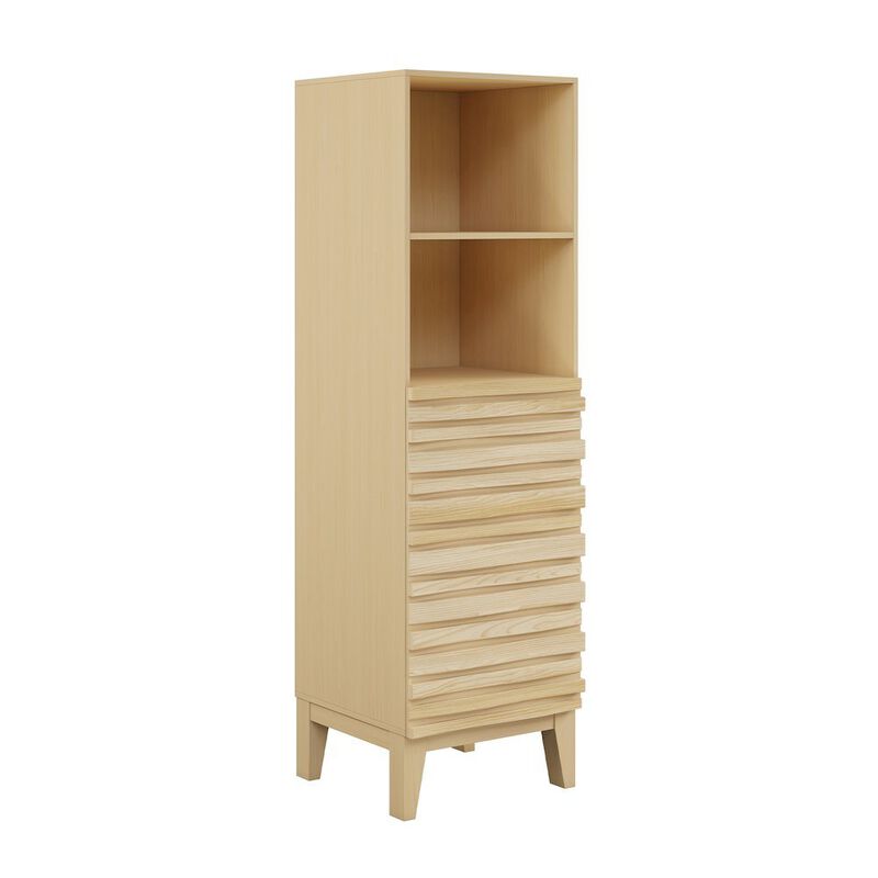 Cascade 17 x 17 x 60 Freestanding Linen Cabinet in Natural Oak image number 5