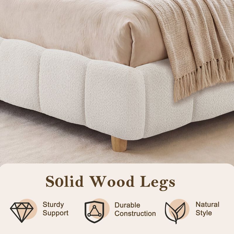 Kler Queen Bed Frame with Upholstered Headboard image number 4