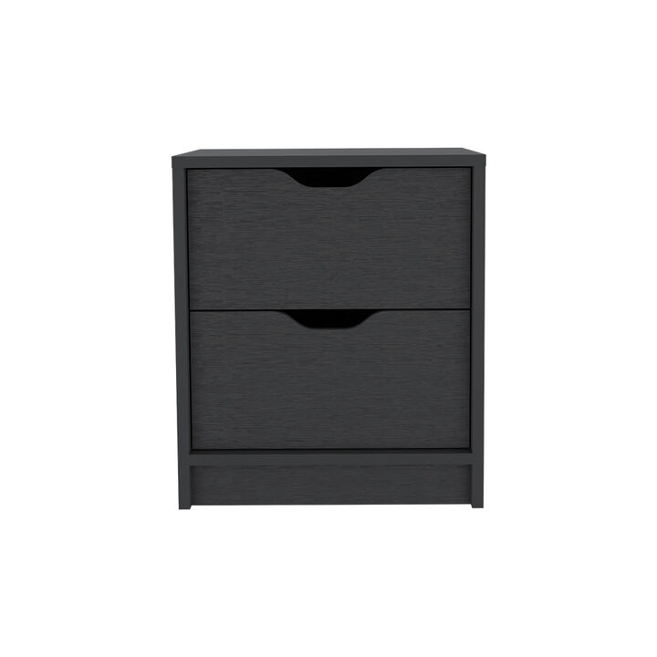 Streamdale Nightstand Gandu, Two Drawers, Wengue Finish