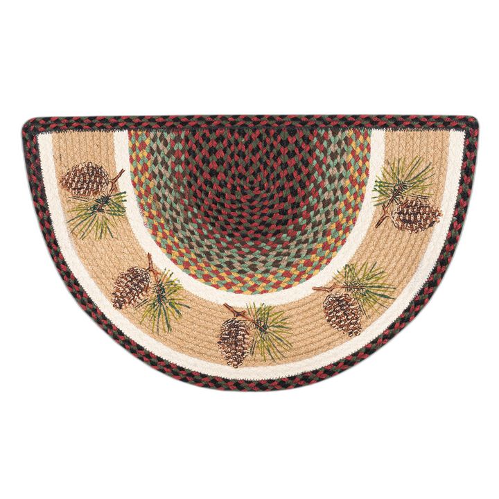 Earth Rugs Scp-81 Pinecone Printed Slice 18 X 29