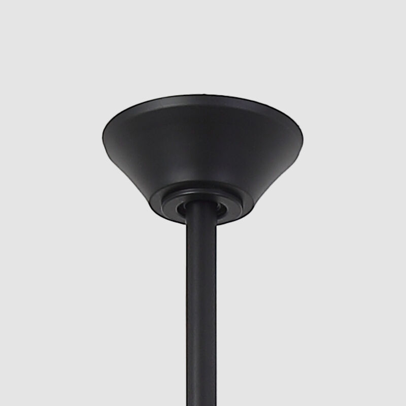 100" Modern Matte Black Reversible Dimmable Aero Blade Ceiling Fan with Light and Remote image number 6