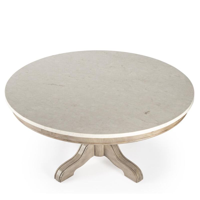 Butler Specialty Danielle Marble Coffee Table, Tan/Beige