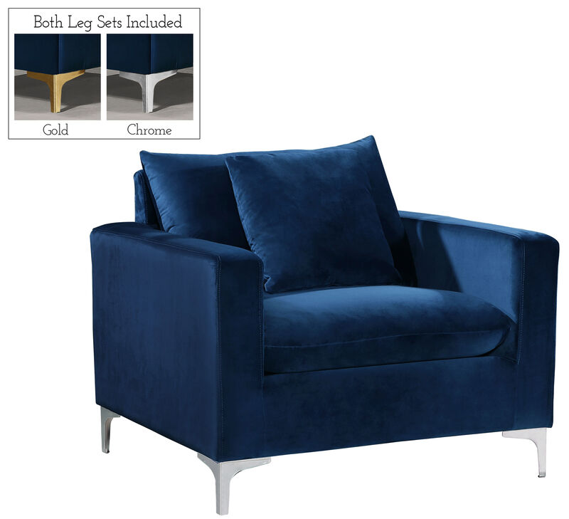 Meridian Furniture Naomi Navy Velvet Chair
