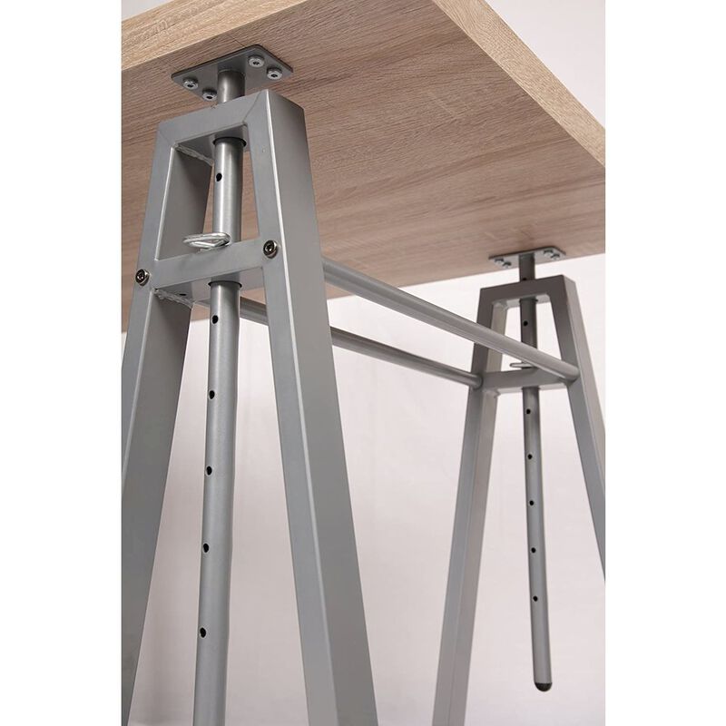 OS Home and Office Furniture Adjustable Height Writing Desk with Sturdy Metal Base image number 2