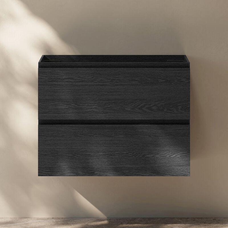 Liberte 30" Wall-Mounted Bathroom Vanity Cabinet without Top in Black Oak image number 2