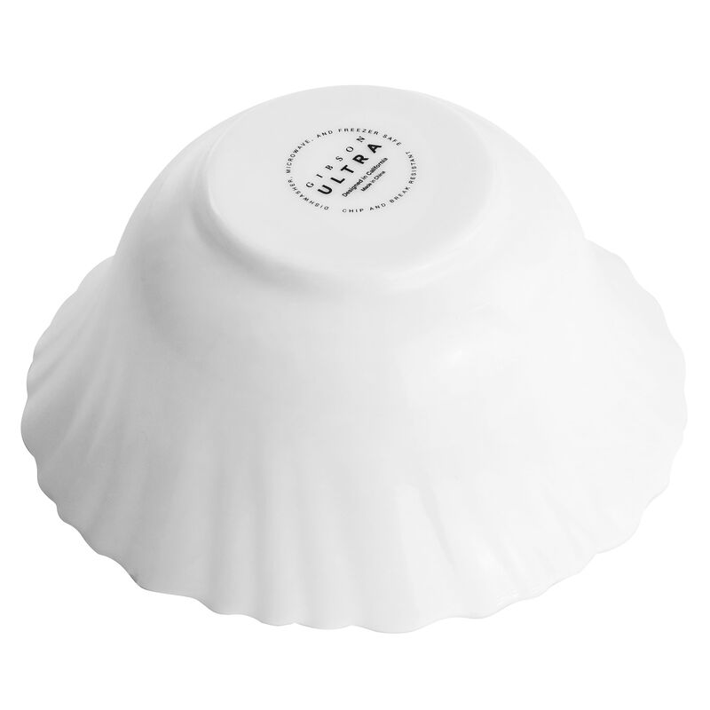 Gibson Ultra Radley 12 Piece Tempered Opal Glass Dinnerware Set in White