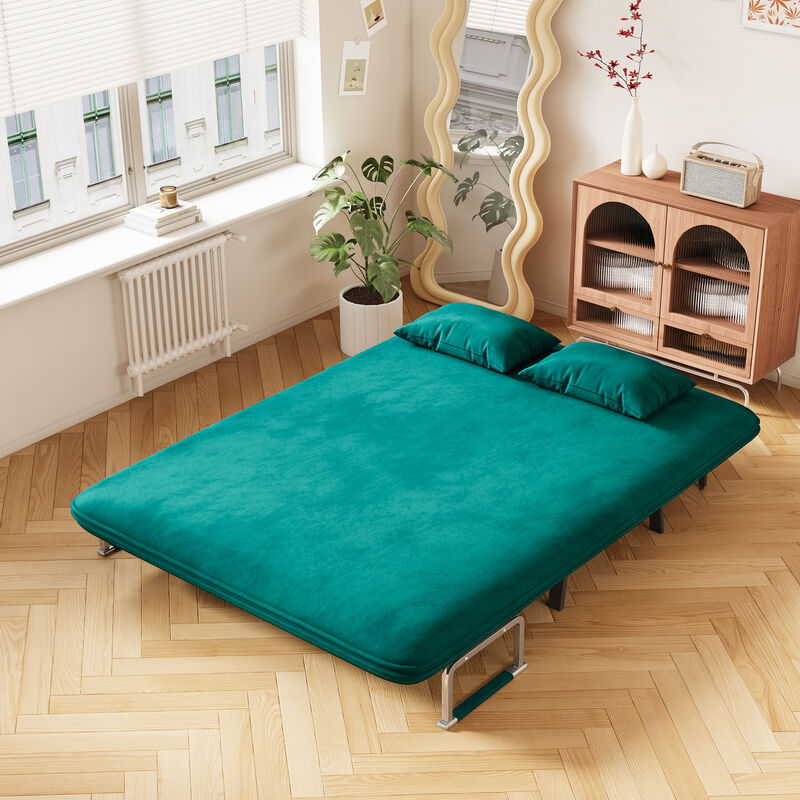 Merax Tri-Fold Sleeper Sofa  Loveseat with Adjustable Backrest