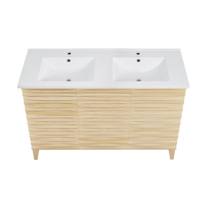 Cascade 48 in. Bathroom Vanity with 3-Hole Ceramic Sink Top image number 2