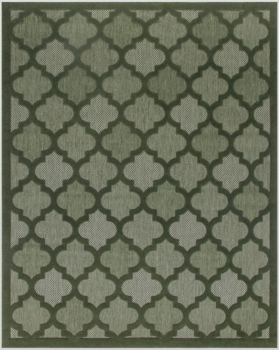 HomeRoots Trellis Indoor Outdoor Area Rug