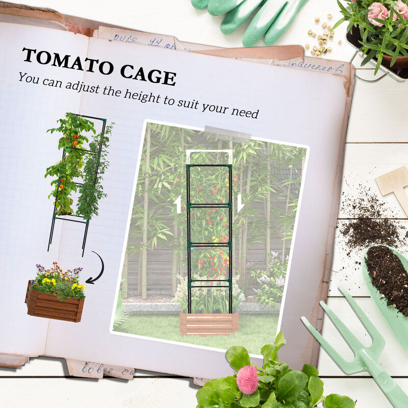 Hivvago Elevated Garden Bed with Integrated Vine Support. image number 3